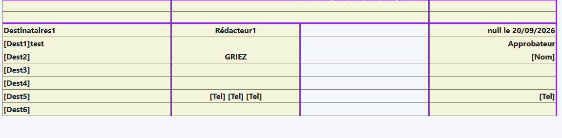 Le texte apparaît dans le champ après validation avec la touche Entrée.